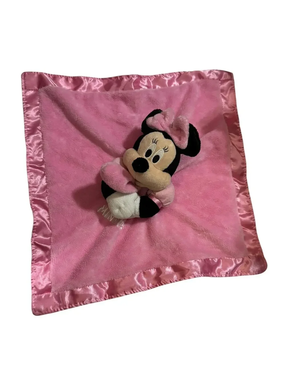 Disney’s Minnie Mouse Crinkle Ears, Rattle Security Baby Blanket Lovey Plush